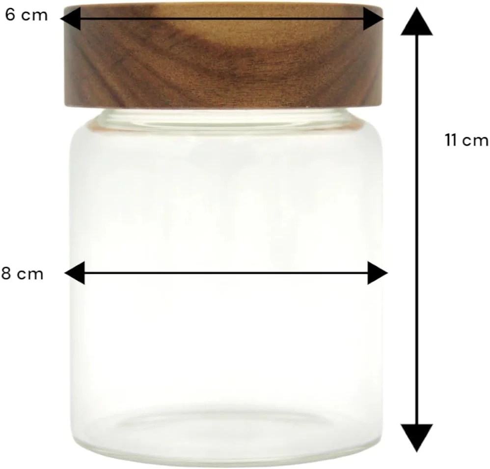 ست 4 تکه ظروف شیشه ای شفاف هامز آیدیاز با درب چوبی طبیعی - شیشه های قابل استفاده مجدد و هوا بند برای انبار، قهوه، چای، ادویه جات، تنقلات و سازماندهی منزل یا آشپزخانه ست 4 تکه ظروف شیشه ای شفاف هامز آیدیاز با درب چوبی طبیعی - شیشه های قابل استفاده مجدد و هوا بند برای انبار، قهوه، چای، ادویه جات، تنقلات و سازماندهی منزل یا آشپزخانه