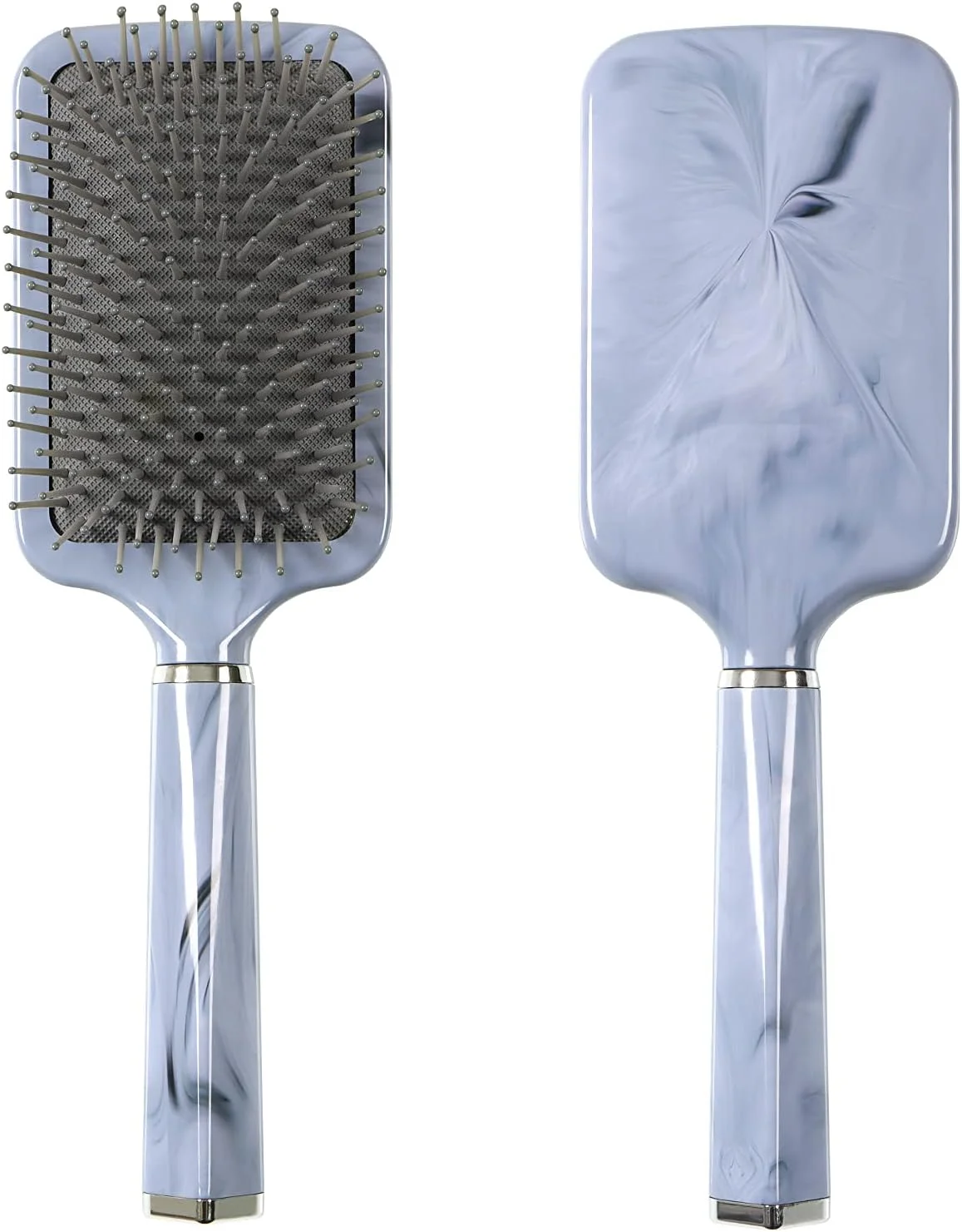 WIN SUN Paddle Brush with Air Cushion in Marble Effect，Good Massage and Good for Detangling, Straightening Hair and Blow Drying.