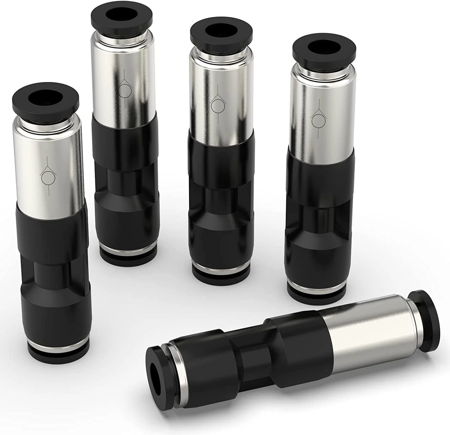 TAILONZ PNEUMATIC 8 mm black check valve with quick release for gas pipes, SPU check valve, 5 pieces