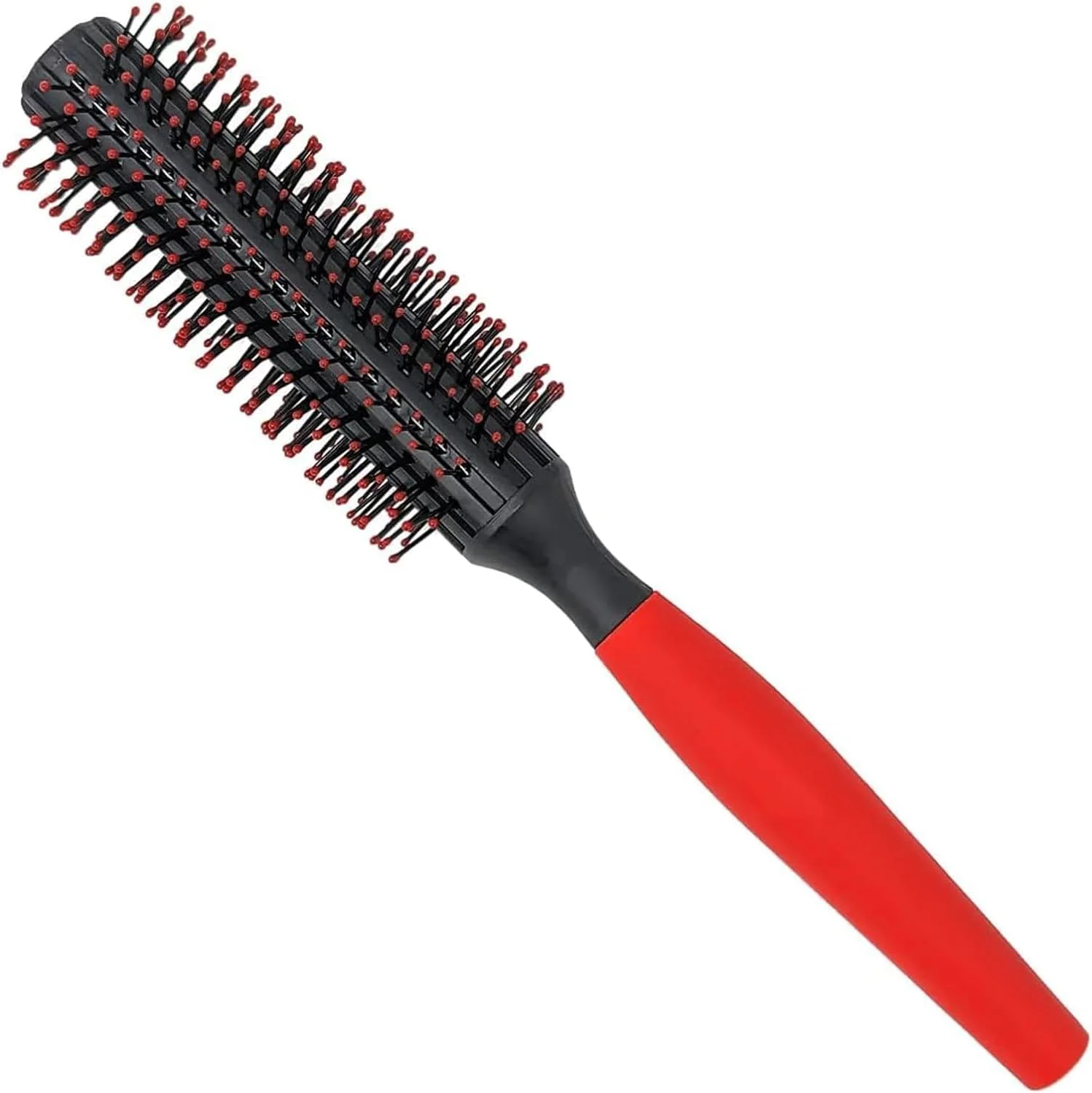 برس مو گرد وایت مانتین با دسته چوبی، شانه فر کننده مو، برس مو ضد الکتریسیته ساکن برای حالت دادن به مو - برس مو گرد مردانه، شانه کوئیف، برس حالت دهنده مو گرد برای خشک کردن با سشوار