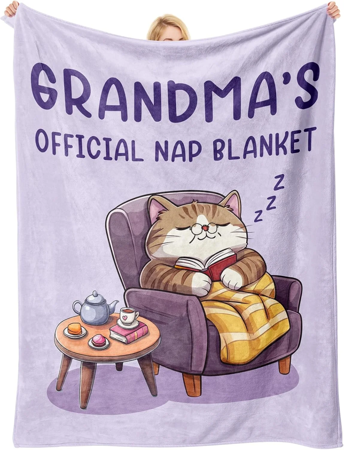 پتوی چرت رسمی مادربزرگ Einanmut، 157 x 132 سانتی متر، سایز یک نفره، سبز