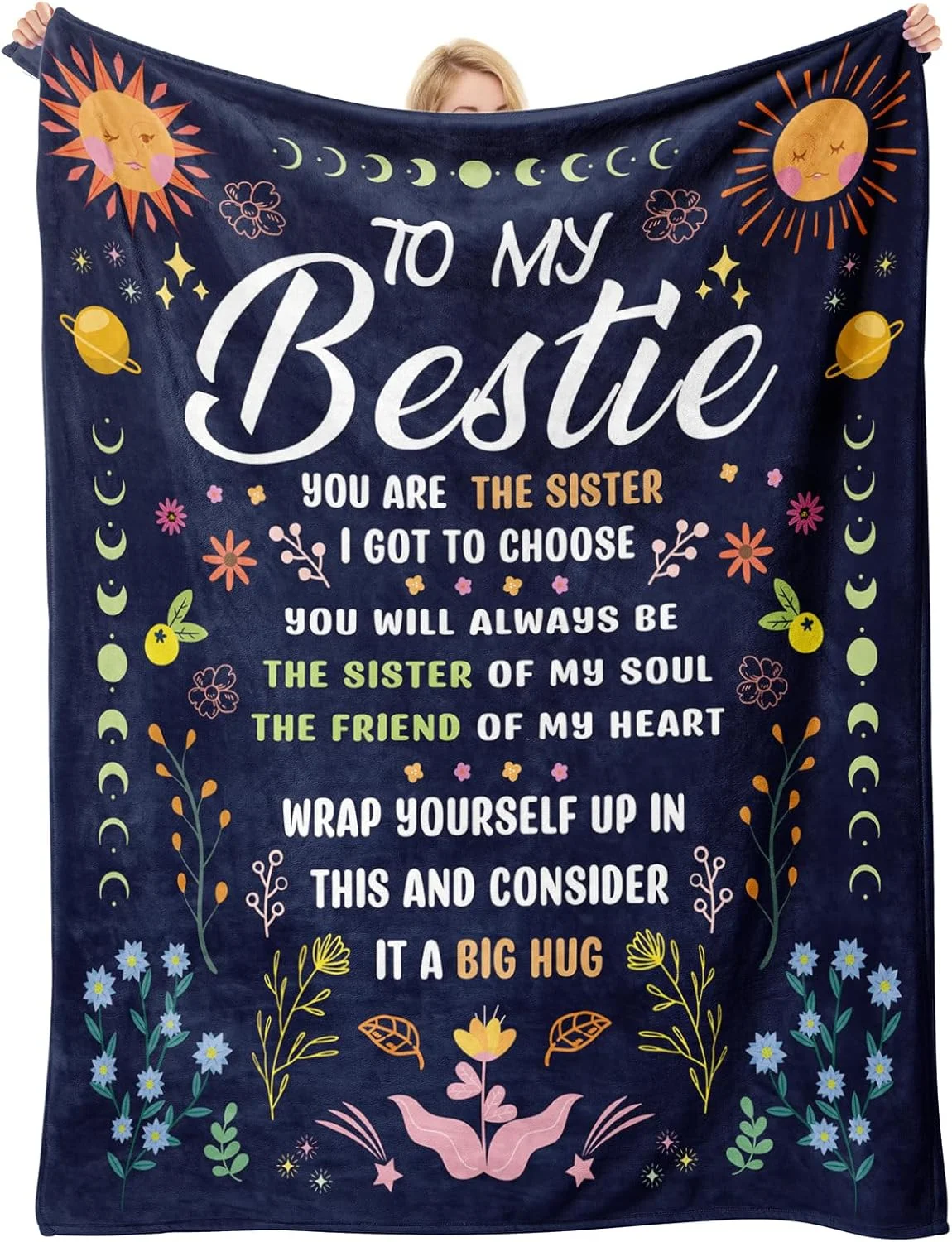 پتو مسافرتی هدیه برای بهترین دوست، 152x127 سانتی متر