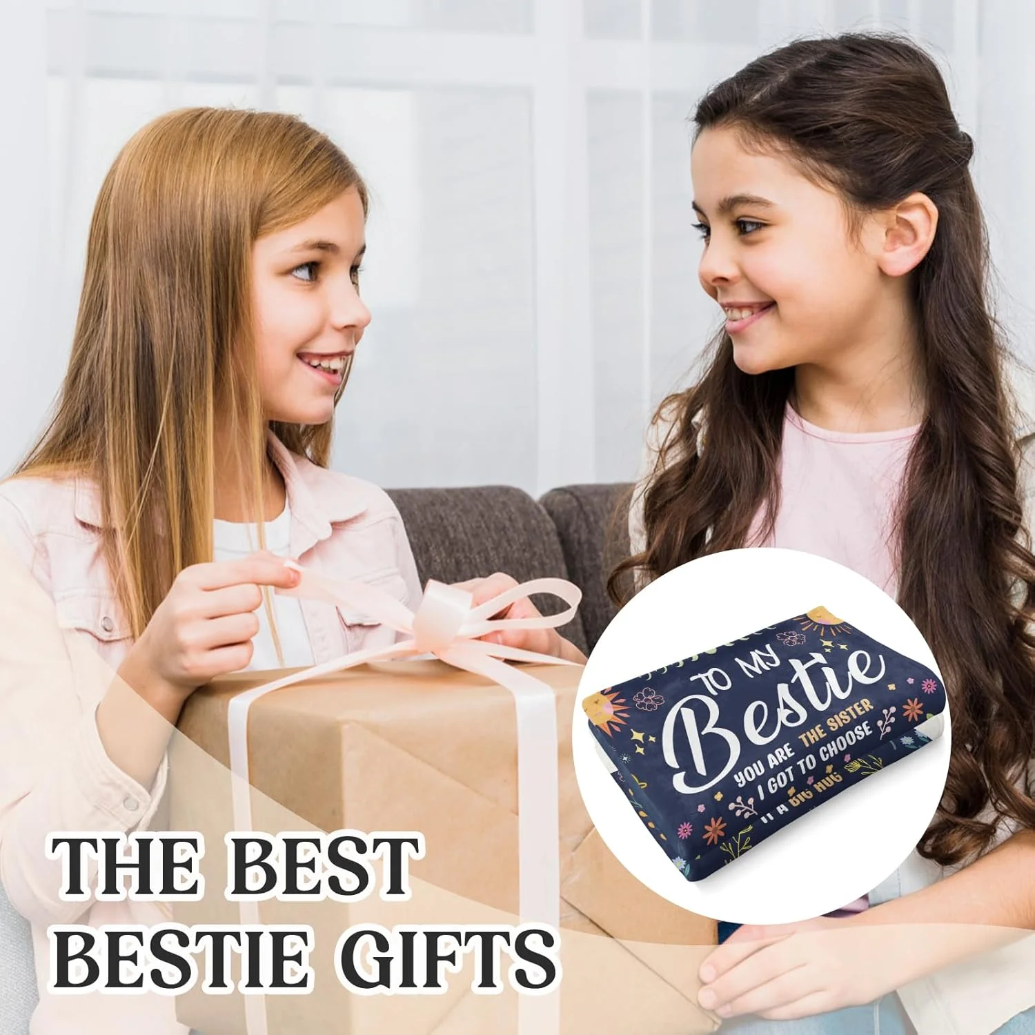 پتو مسافرتی هدیه برای بهترین دوست، 152x127 سانتی متر