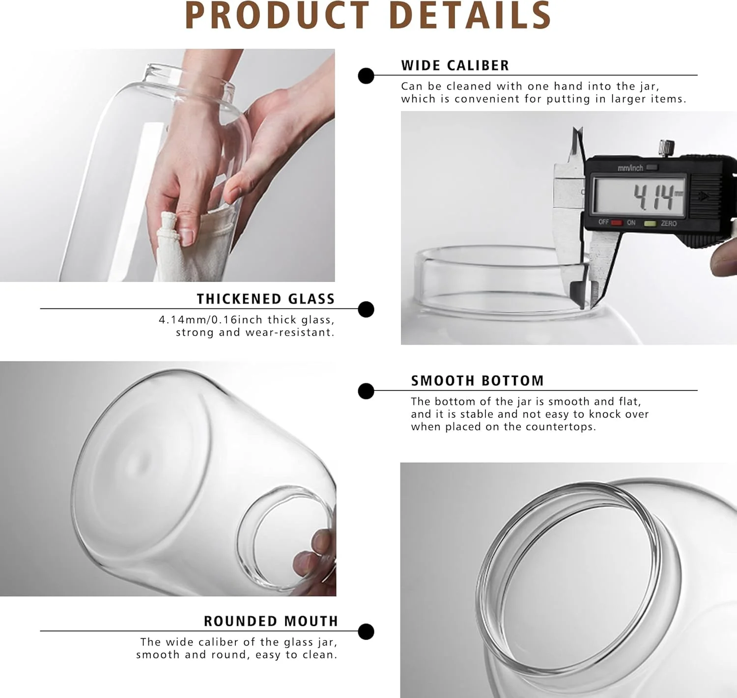 ظرف شیشه ای ذخیره سازی INCETUE با درب چوبی، 2000 میلی لیتر، استوانه ای شفاف، قابل انباشت، مناسب مواد غذایی، قهوه، آرد، اسپاگتی و کوکی با درب بامبوی محکم ظرف شیشه ای ذخیره سازی INCETUE با درب چوبی، 2000 میلی لیتر، استوانه ای شفاف، قابل انباشت، مناسب مواد غذایی، قهوه، آرد، اسپاگتی و کوکی با درب بامبوی محکم