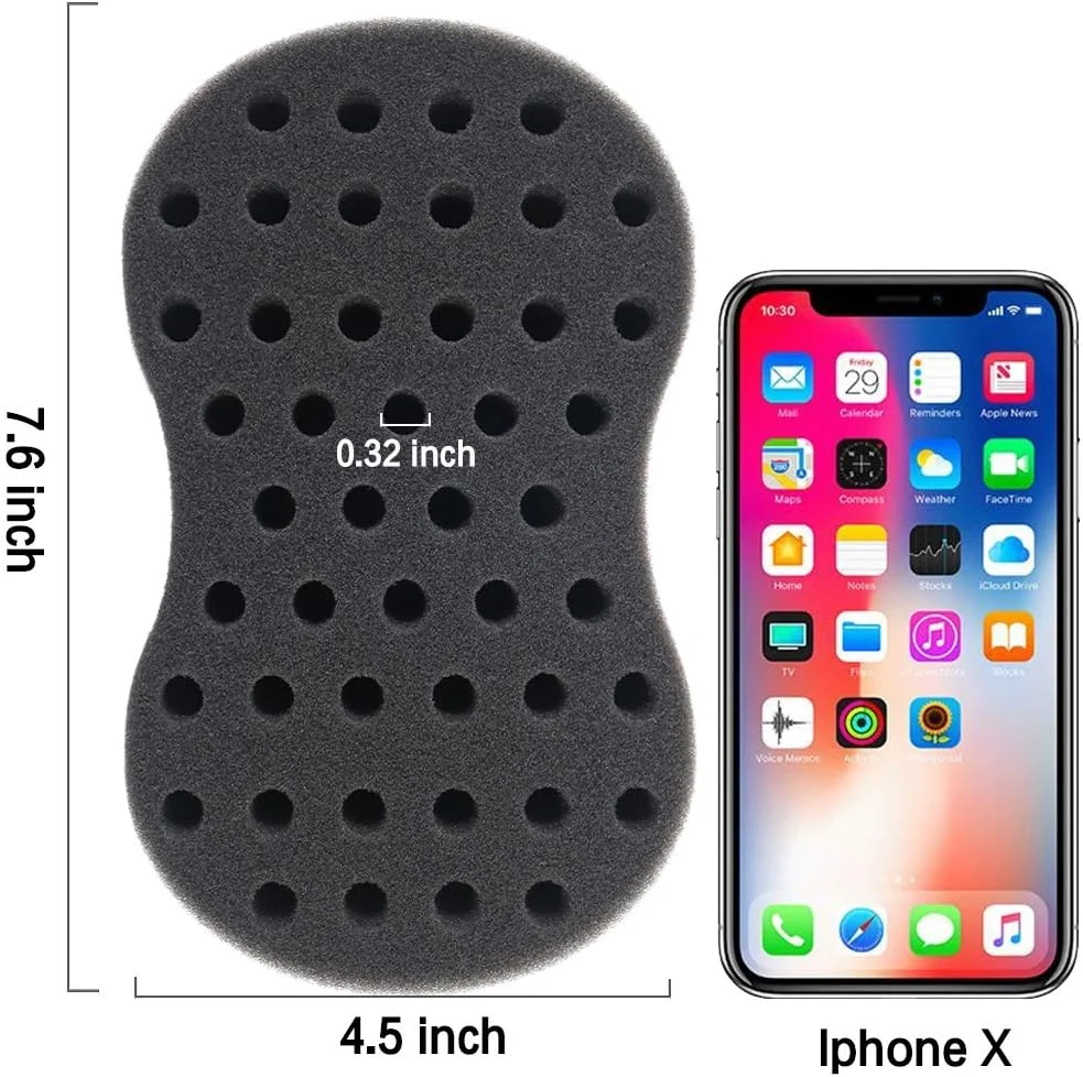 اسفنج پیچ مو سوراخ کوچک NEPIN برای موهای آفریقایی مردانه، برس اسفنجی مو، فر درشت، اسفنج فر کننده برای زنان، ابزار آرایشگری پیچ