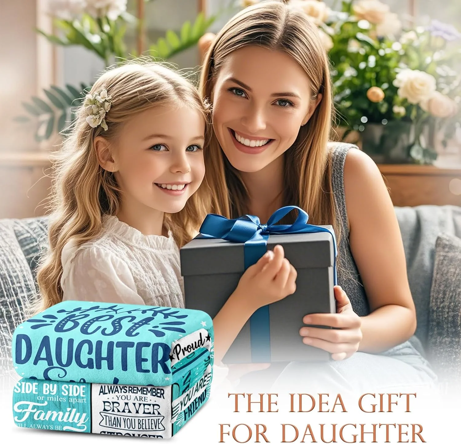 هدیه نیوای برای دختر، هدیه تولد دختر، هدیه دختر از طرف مادر و پدر، هدیه روز مادر، روز ولنتاین، هدیه تولد برای دختر، بهترین هدیه دختر دنیا، پتوی دخترانه 50"X60"