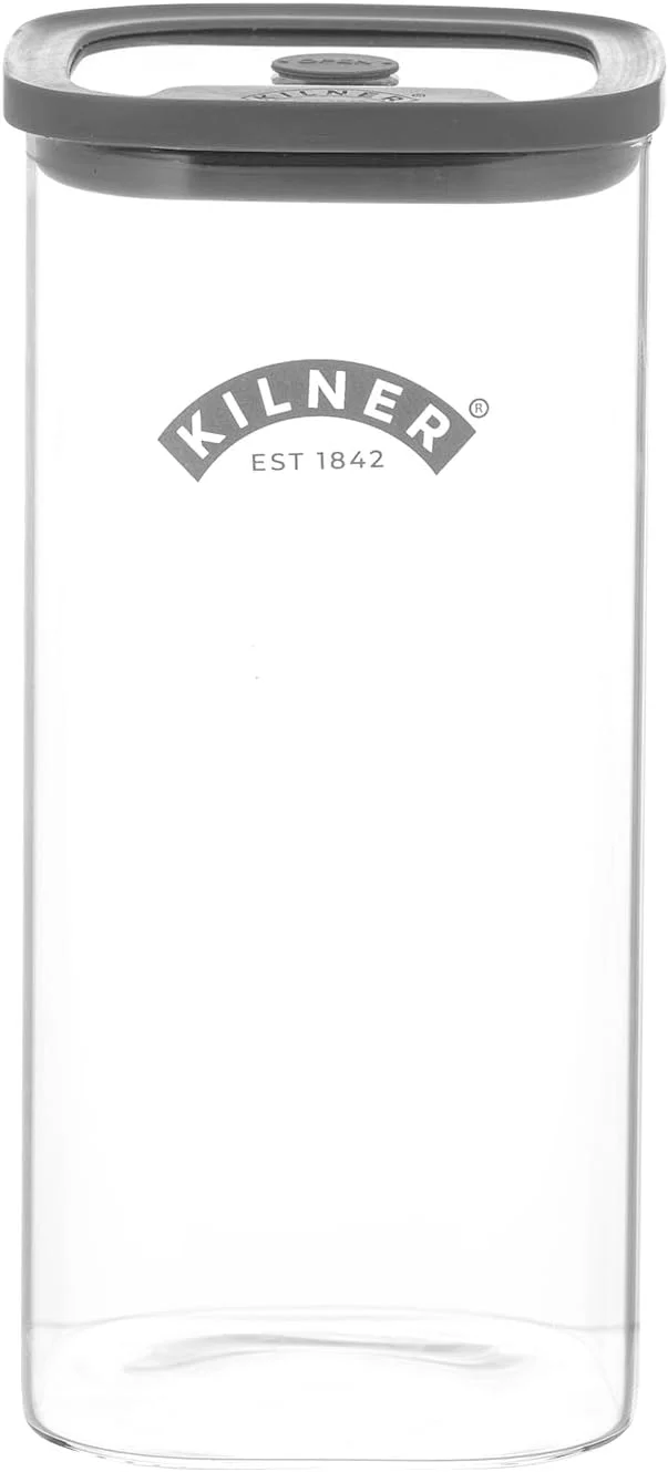 ظرف نگهداری تازه کیلنر 1.5 لیتری، ظرف شیشه ای درب دار بادوام با درب وکیوم | ظرف بدون BPA برای نگهداری مواد غذایی، آرد، گرانولا، مواد خشک، سازماندهی انبار