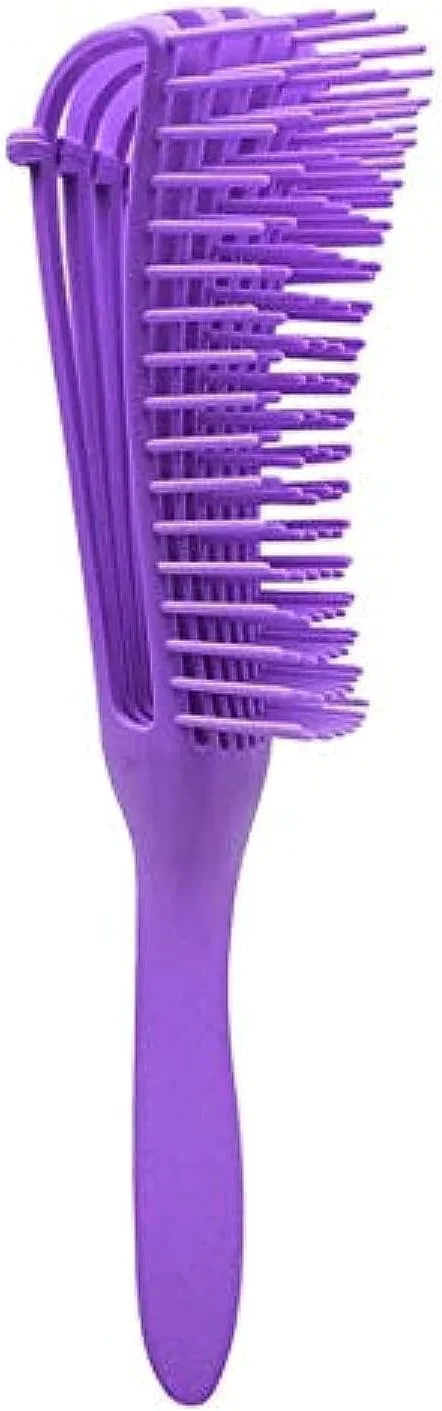 برس باز کننده گره مو SYBF (بنفش) - مناسب موهای فر، باز کننده گره مو برای موهای وز با بافت 3a تا 4c، مناسب موهای خیس/خشک/بلند و ضخیم، بهبود بافت مو - تمیز کردن آسان - (بنفش)