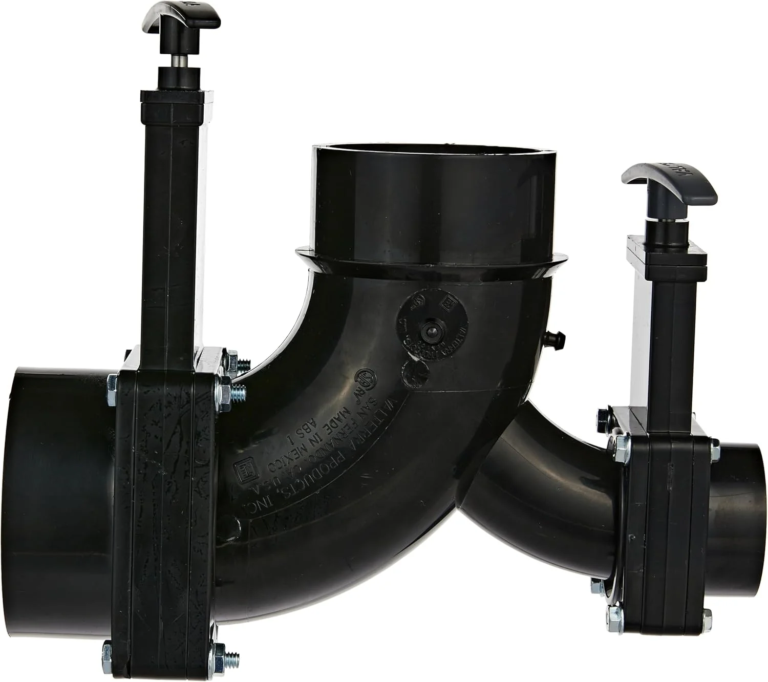 والو چرخشی دوگانه Valterra T81 Ell، هاب 3 اینچ x هاب 1-1/2 اینچ x خروجی Spigot 3 اینچ، مشکی
