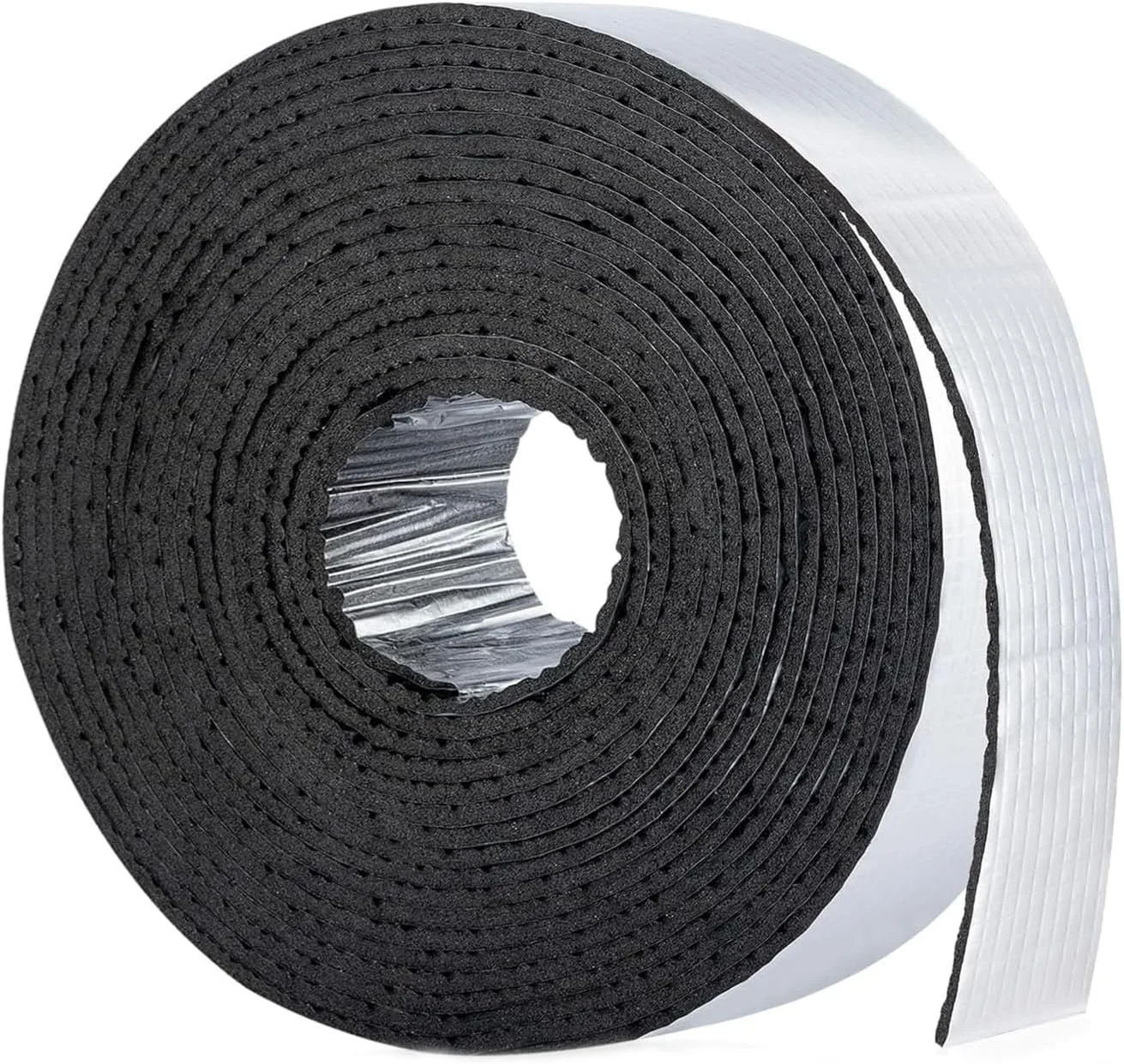 عایق لوله فوم و فویل خود چسب 5 سانتی متری در 10 متری برای محافظت از یخ زدگی زمستانی، عایق لوله برای لوله های آب سرد و گرم برای کاهش اتلاف حرارت (1 عدد)