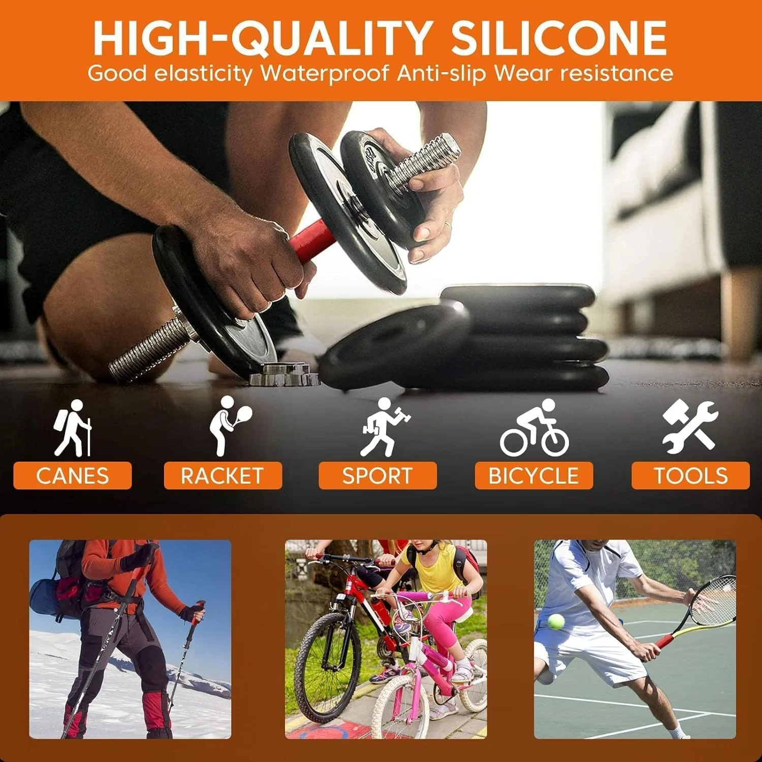 نوار سیلیکونی Joyzzz، 2 رول 2.5 سانتی‌متری در 3 متری خود چسب، نوار لاستیکی مقاوم در برابر حرارت بالا برای تعمیر نشتی لوله کشی، لوله شلنگ و عایق کابل (قرمز)