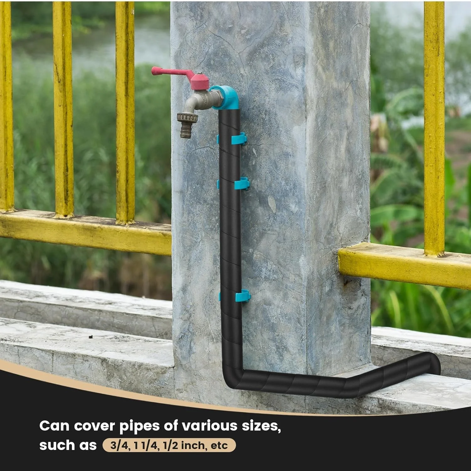 نوار عایق لوله، نوار عایق فوم لوله آب در فضای باز، فویل آلومینیومی خود چسب 2 اینچ در 32.8 فوت برای محافظت در برابر یخ زدگی زمستان و حفظ حرارت