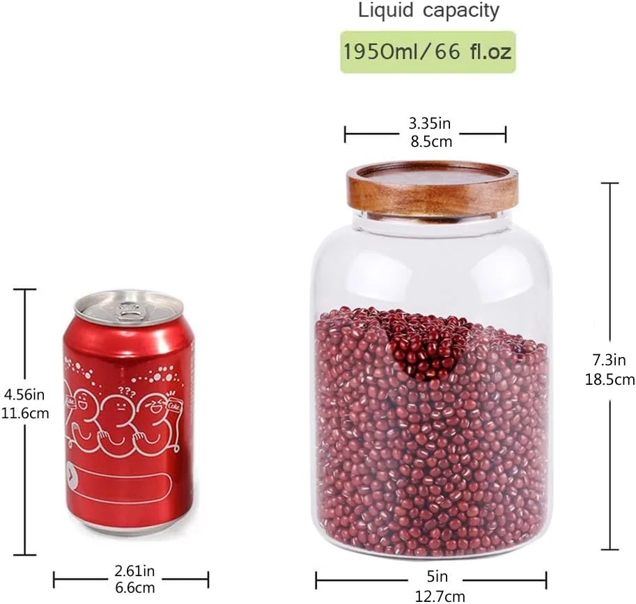 ظروف شیشه ای بزرگ NALACAL، 1950 میلی لیتر، ظروف نگهداری مواد غذایی، ظروف آشپزخانه، ظروف پخش کننده غلات، ظروف شیشه ای درب دار مناسب اسپاگتی، پاستا، پودر، ادویه، چای، قهوه (ارتفاع 19.3 سانتی متر) ظروف شیشه ای بزرگ NALACAL، 1950 میلی لیتر، ظروف نگهداری مواد غذایی، ظروف آشپزخانه، ظروف پخش کننده غلات، ظروف شیشه ای درب دار مناسب اسپاگتی، پاستا، پودر، ادویه، چای، قهوه (ارتفاع 19.3 سانتی متر)