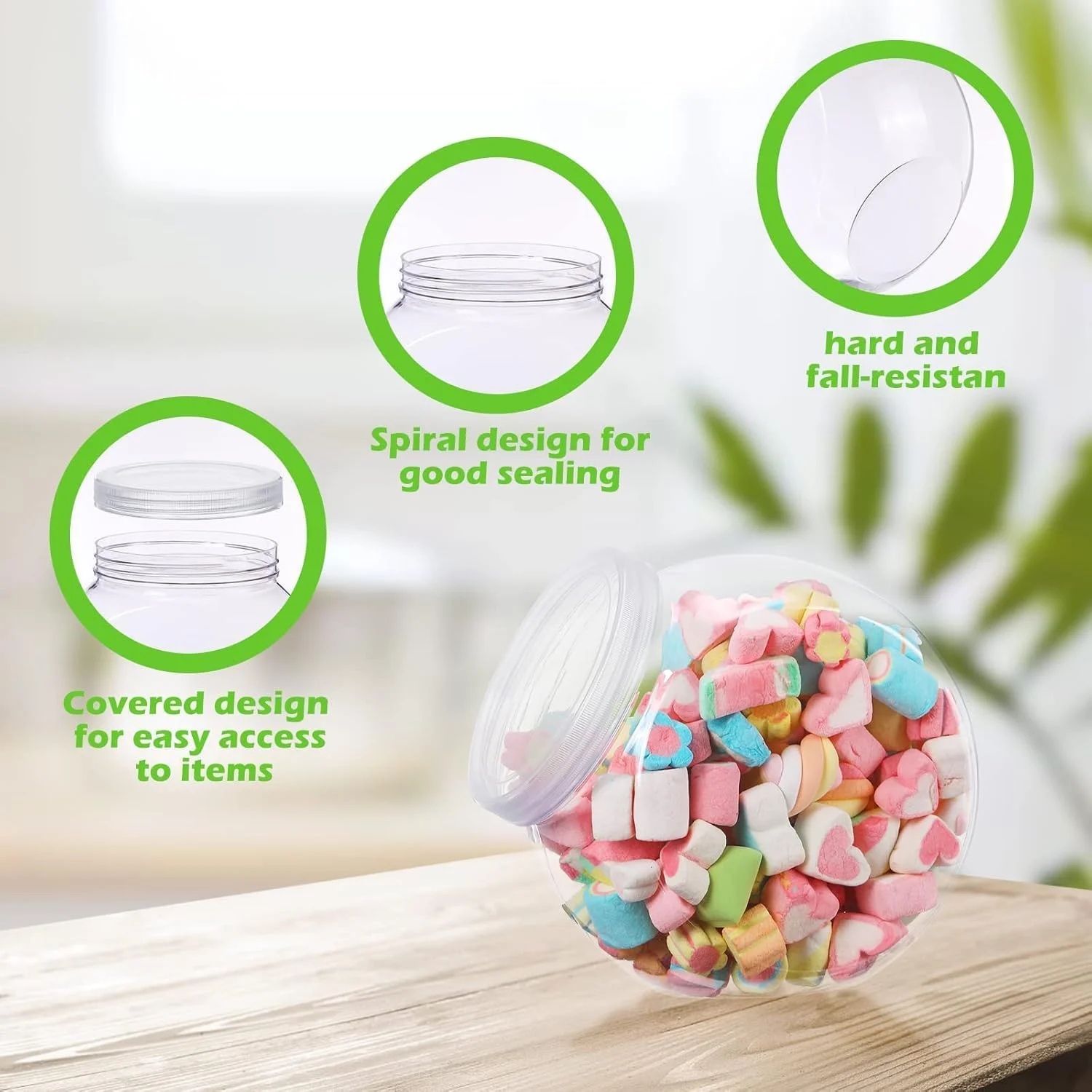 ظروف پلاستیکی آب نبات NALACAL، 2100 میلی لیتری، با درب، ظروف پلاستیکی شفاف کوکی برای پیشخوان آشپزخانه، ظروف آب نبات برای میز بوفه آب نبات، ست ظروف نگهدارنده آب نبات، ظرف آب نبات برای میز مهمانی، نگهداری لباس (2 عدد) ظروف پلاستیکی آب نبات NALACAL، 2100 میلی لیتری، با درب، ظروف پلاستیکی شفاف کوکی برای پیشخوان آشپزخانه، ظروف آب نبات برای میز بوفه آب نبات، ست ظروف نگهدارنده آب نبات، ظرف آب نبات برای میز مهمانی، نگهداری لباس (2 عدد)