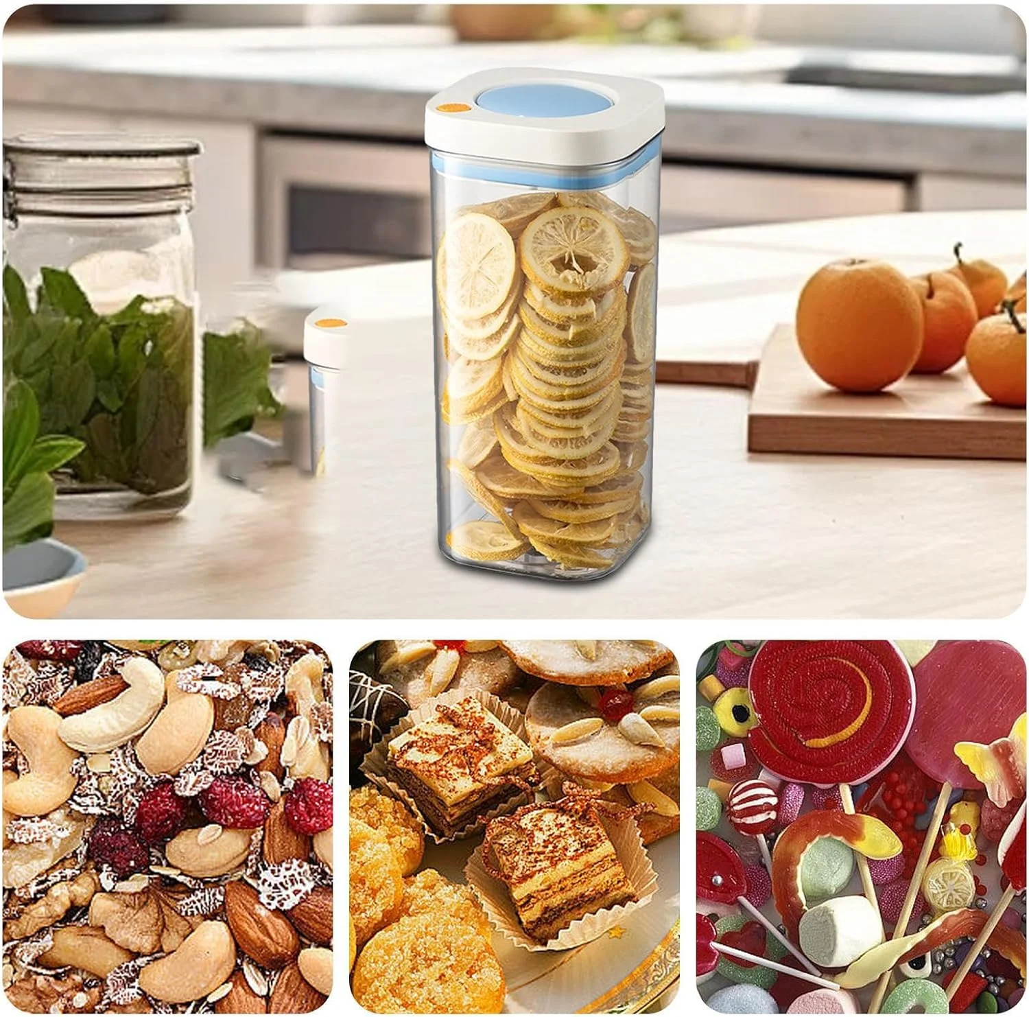 ظروف نگهداری مواد غذایی درب وکیومی NALACAL با حجم 1800 میلی لیتر - ظروف آشپزخانه ضد هوا و ضد نشت، ایده آل برای تازه نگه داشتن مواد غذایی، مناسب برای سازماندهی منزل و نگهداری طولانی مدت ظروف نگهداری مواد غذایی درب وکیومی NALACAL با حجم 1800 میلی لیتر - ظروف آشپزخانه ضد هوا و ضد نشت، ایده آل برای تازه نگه داشتن مواد غذایی، مناسب برای سازماندهی منزل و نگهداری طولانی مدت