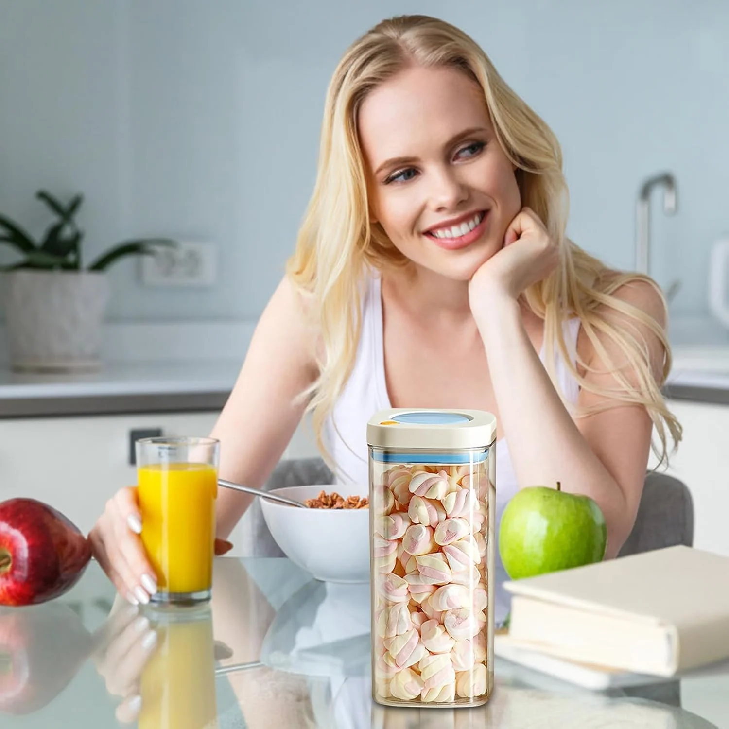 ظروف نگهداری مواد غذایی درب وکیومی NALACAL با حجم 1800 میلی لیتر - ظروف آشپزخانه ضد هوا و ضد نشت، ایده آل برای تازه نگه داشتن مواد غذایی، مناسب برای سازماندهی منزل و نگهداری طولانی مدت ظروف نگهداری مواد غذایی درب وکیومی NALACAL با حجم 1800 میلی لیتر - ظروف آشپزخانه ضد هوا و ضد نشت، ایده آل برای تازه نگه داشتن مواد غذایی، مناسب برای سازماندهی منزل و نگهداری طولانی مدت