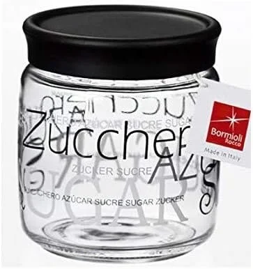 شیشه جار B/Rocco Giara با ظرفیت ۰.۷۵ لیتر مخصوص شکر