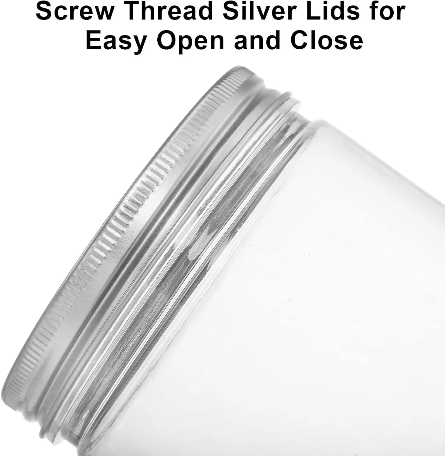 12 عدد بطری خالی 250 میلی لیتری قابل پر کردن مجدد، شیشه های پلاستیکی شفاف با درب نقره ای برای محصولات نگهداری مواد غذایی و خانگی، ظروف گرد برای شیرینی، ادویه جات