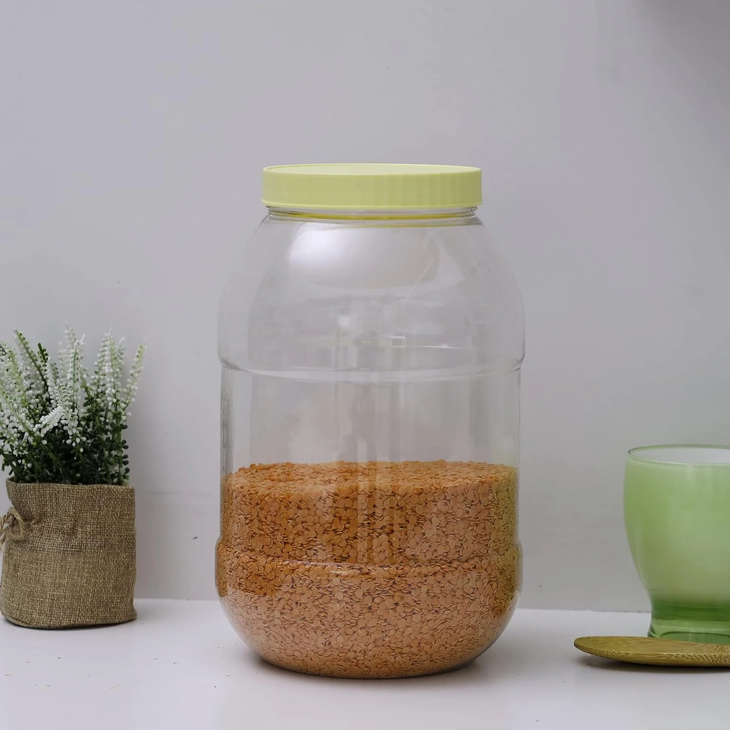 ظرف گرد 5 لیتری رویال فورد با درب، ظرف پلاستیکی - نگهداری آسان برای نگهداری ادویه جات، میوه های خشک، کشمش، شکلات، ایده آل برای آشپزخانه ظرف گرد 5 لیتری رویال فورد با درب، ظرف پلاستیکی - نگهداری آسان برای نگهداری ادویه جات، میوه های خشک، کشمش، شکلات، ایده آل برای آشپزخانه