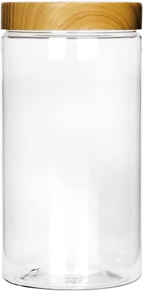 ظرف پلاستیکی گرد درب دار رویال فورد، ظرف پلاستیکی 1000 میلی لیتری، RF10508 ظرف شفاف بدون BPA برای نمایش، انبار، خانه و آشپزخانه، شفاف