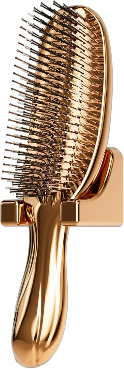 برس موی باز کننده گره و ماساژ سر برای آقایان و بانوان - برس باز کننده گره AJXX برای موهای ضخیم، برس حالت دهنده آسان برای انواع مو، طراحی ارگونومیک برای موهای فر و صاف (طلایی) برس موی باز کننده گره و ماساژ سر برای آقایان و بانوان - برس باز کننده گره AJXX برای موهای ضخیم، برس حالت دهنده آسان برای انواع مو، طراحی ارگونومیک برای موهای فر و صاف (طلایی)