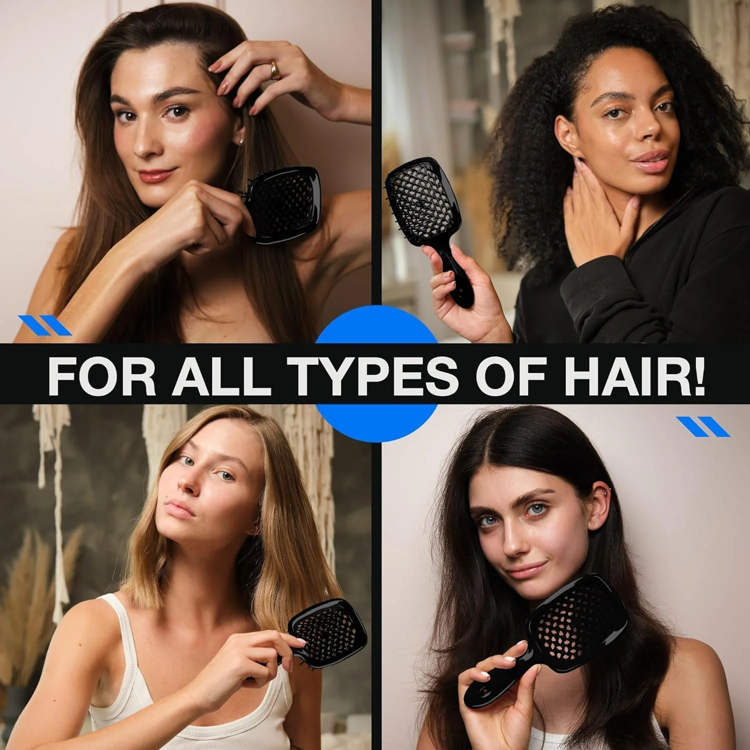 برس باز کننده گره مو، شانه ماساژ فر برای موهای فر طبیعی، خیس و خشک - مناسب موهای بلند، ضخیم و وز - شانه موی حرفه ای با موهای نایلونی، عالی برای انواع مو (بنفش) برس باز کننده گره مو، شانه ماساژ فر برای موهای فر طبیعی، خیس و خشک - مناسب موهای بلند، ضخیم و وز - شانه موی حرفه ای با موهای نایلونی، عالی برای انواع مو (بنفش)