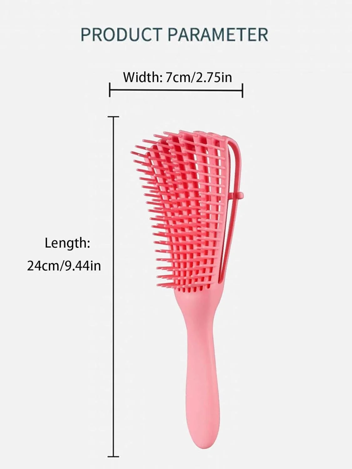 برس باز کننده گره مو برای موهای فر، مجعد و خیس، برس با دندانه های قابل انعطاف، صورتی برس باز کننده گره مو برای موهای فر، مجعد و خیس، برس با دندانه های قابل انعطاف، صورتی