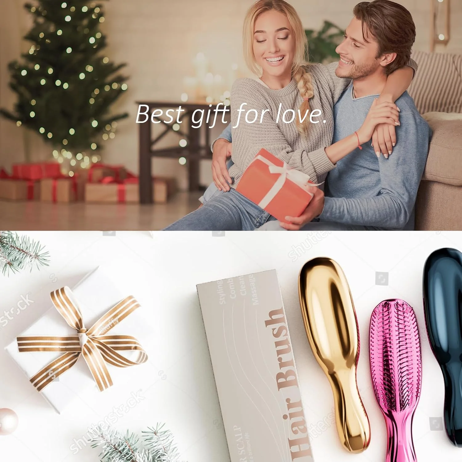 برس موی باز کننده گره و ماساژ سر برای آقایان و بانوان - برس باز کننده گره AJXX برای موهای ضخیم، برس حالت دهنده آسان برای انواع مو، طراحی ارگونومیک برای موهای فر و صاف (طلایی) برس موی باز کننده گره و ماساژ سر برای آقایان و بانوان - برس باز کننده گره AJXX برای موهای ضخیم، برس حالت دهنده آسان برای انواع مو، طراحی ارگونومیک برای موهای فر و صاف (طلایی)