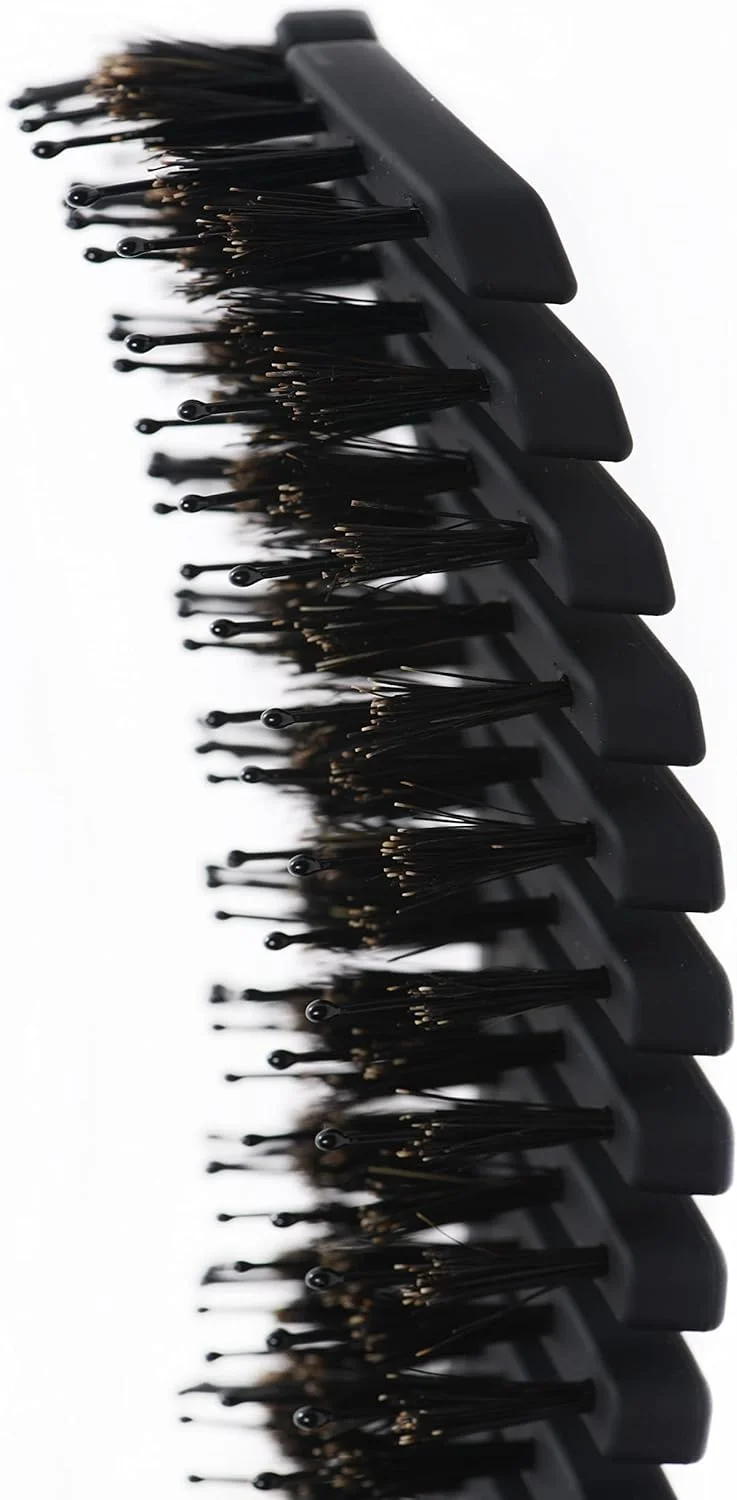 برس مو، برس موی حرفه ای خمیده و منفذ دار برای باز کردن گره مو برای زنان و مردان، کاهش وز و موخوره، قابل استفاده روی موهای خیس یا خشک برس مو، برس موی حرفه ای خمیده و منفذ دار برای باز کردن گره مو برای زنان و مردان، کاهش وز و موخوره، قابل استفاده روی موهای خیس یا خشک