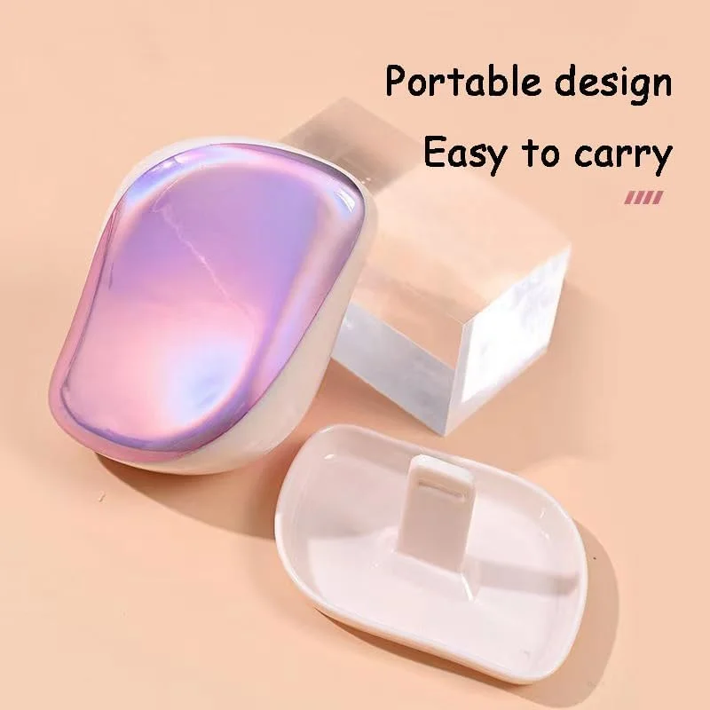 برس مو، برس گره باز کن مسافرتی قابل حمل، ضد الکتریسیته ساکن، برس ماساژ بالشتکی هوا برای بزرگسالان کودکان موهای مجعد بلند ضخیم خشک مرطوب وز آسیب دیده