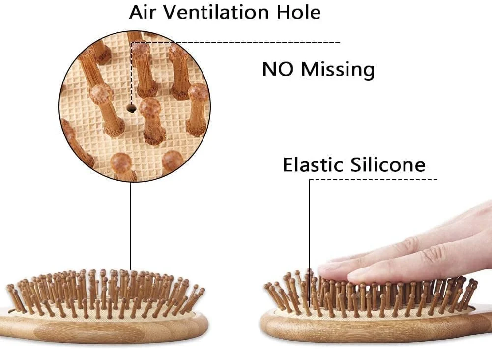 برس موی خیس Huachi، برس گره باز کن بامبو، برس چوبی طبیعی پارویی ارگانیک برای زنان، مردان و کودکان، ماساژور پوست سر، ضد الکتریسیته ساکن، کاهش شکستگی مو، افزایش درخشندگی برس موی خیس Huachi، برس گره باز کن بامبو، برس چوبی طبیعی پارویی ارگانیک برای زنان، مردان و کودکان، ماساژور پوست سر، ضد الکتریسیته ساکن، کاهش شکستگی مو، افزایش درخشندگی