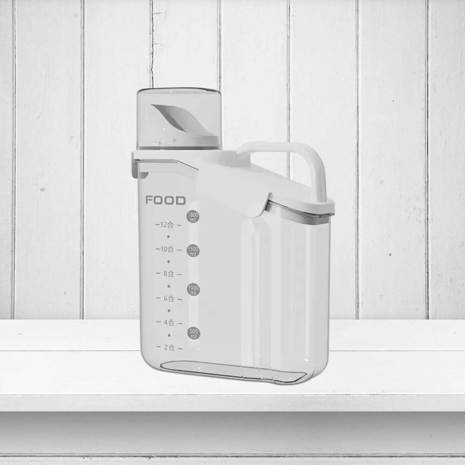 ظرف نگهداری حبوبات آشپزخانه Spark It Home با پیمانه اندازه گیری، دستگیره حمل، مهر و موم ضد نشت و هوا، جعبه نگهداری غلات، غذای حیوانات خانگی، شفاف 2 لیتری سفید، بدون BPA ظرف نگهداری حبوبات آشپزخانه Spark It Home با پیمانه اندازه گیری، دستگیره حمل، مهر و موم ضد نشت و هوا، جعبه نگهداری غلات، غذای حیوانات خانگی، شفاف 2 لیتری سفید، بدون BPA