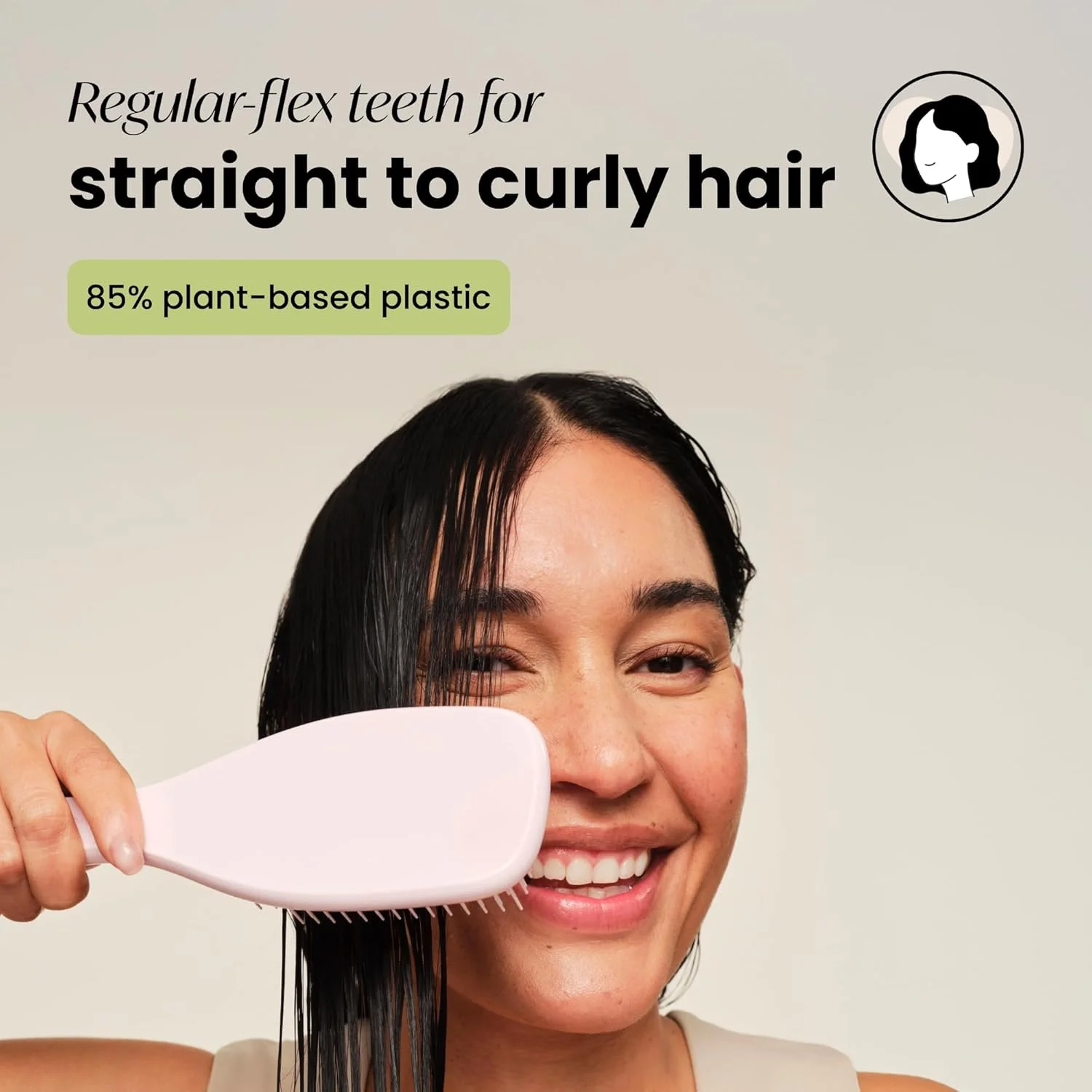 برس باز کننده گره مو Tangle Teezer گیاهی، برس موی خشک و خیس، از بین برنده گره و کاهش دهنده شکستگی مو برای انواع مو، صورتی پف نبات برس باز کننده گره مو Tangle Teezer گیاهی، برس موی خشک و خیس، از بین برنده گره و کاهش دهنده شکستگی مو برای انواع مو، صورتی پف نبات