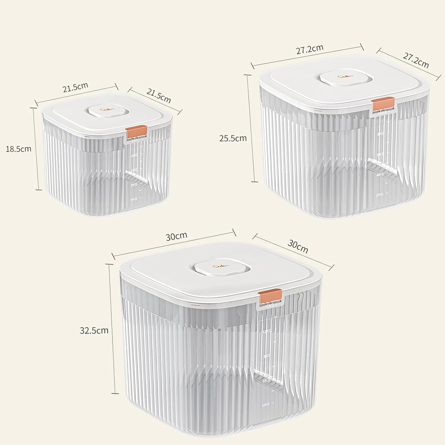 ظرف نگهداری برنج، ظرف نگهداری مواد غذایی درب دار و هوا بند، ظرف بزرگ نگهداری مواد غذایی، نگهداری مواد غذایی خشک، پخش کننده غذای حیوانات خانگی، ظروف نگهداری آشپزخانه برای دانه های برنج، غلات، آرد، دانه سویا (5 کیلوگرم)