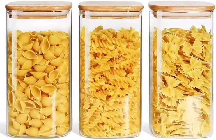 ظرف شیشه ای درب دار برای آشپزخانه، ظروف شیشه ای درب دار هوا بند، ست ظروف شیشه ای شفاف برای نگهداری مواد غذایی، ادویه جات، جو دوسر، برنج، چای، قهوه، شکر، جعبه آجیل، 3 عدد (1500 میلی لیتر) ظرف شیشه ای درب دار برای آشپزخانه، ظروف شیشه ای درب دار هوا بند، ست ظروف شیشه ای شفاف برای نگهداری مواد غذایی، ادویه جات، جو دوسر، برنج، چای، قهوه، شکر، جعبه آجیل، 3 عدد (1500 میلی لیتر)