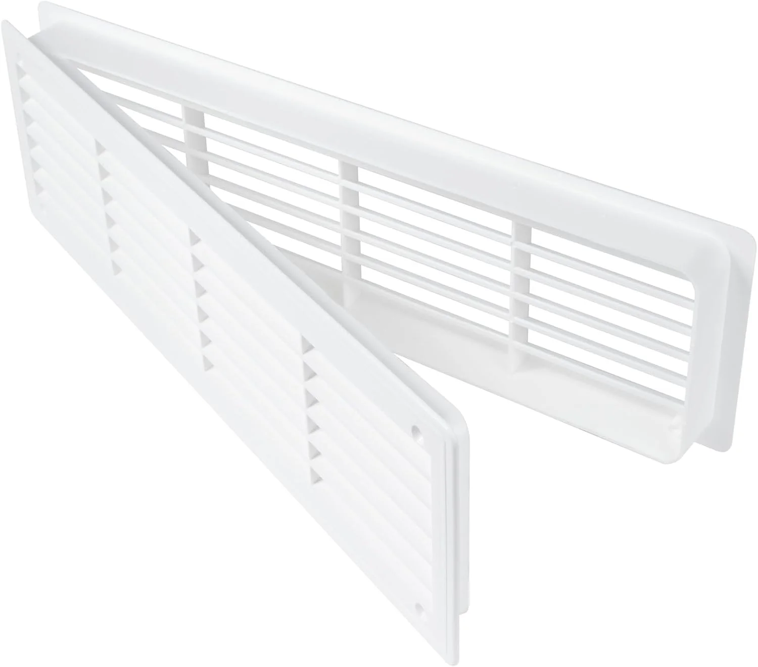 دریچه تهویه هوای درب دو طرفه سفید Awenta، 440mm x 120mm / 18" x 5 اینچ - دریچه درب برای درب داخلی، حمام، اتاق خواب، گاراژ، آشپزخانه دریچه تهویه هوای درب دو طرفه سفید Awenta، 440mm x 120mm / 18" x 5 اینچ - دریچه درب برای درب داخلی، حمام، اتاق خواب، گاراژ، آشپزخانه