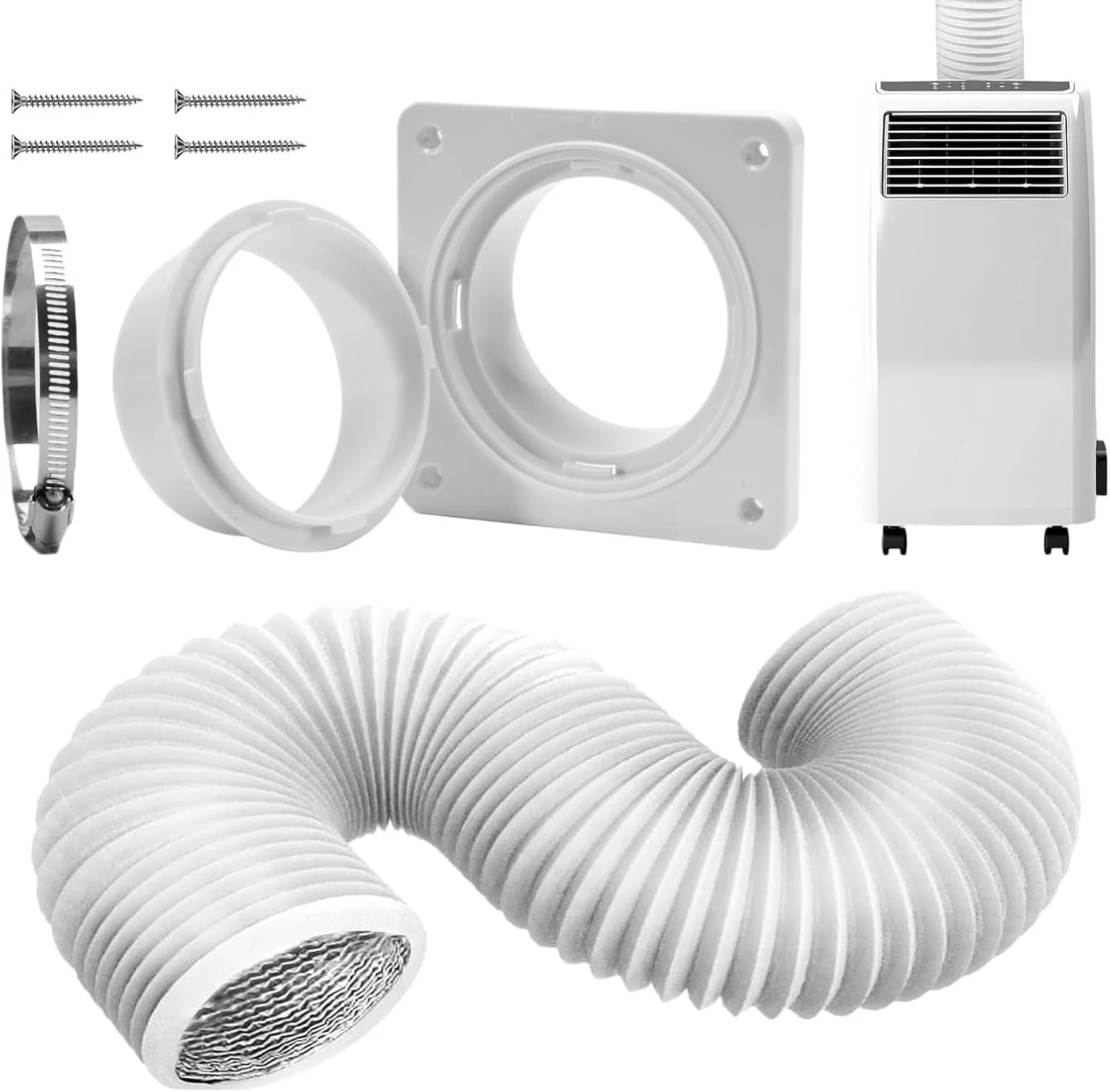 لوله هواکش خشک کن - کیت هواکش خشک کن داخلی | قطعات صفحه جایگزین نصب شده روی دیوار، اتصال دهنده برای فن های تهویه سقفی، گردش ماشین لباسشویی، خانه RV لوله هواکش خشک کن - کیت هواکش خشک کن داخلی | قطعات صفحه جایگزین نصب شده روی دیوار، اتصال دهنده برای فن های تهویه سقفی، گردش ماشین لباسشویی، خانه RV