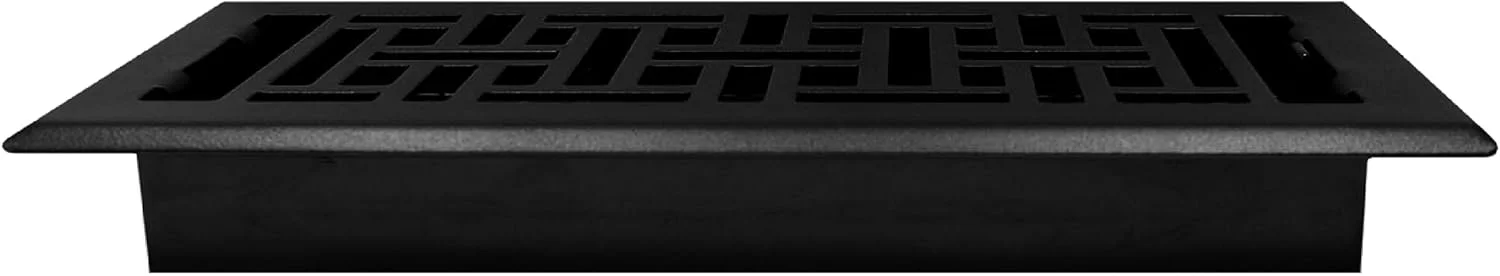 دکور گریتس دریچه دیواری طرح Oriental مدل AJH410-BLK، سایز 4x10 اینچ، مشکی بافت‌دار