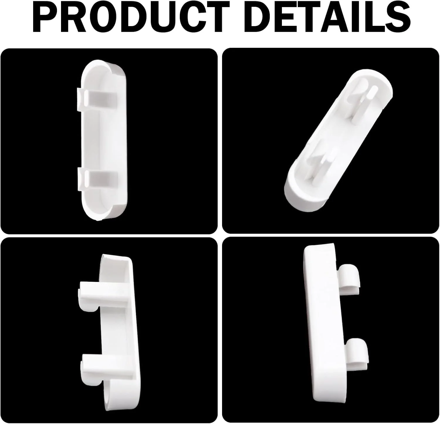 20 عدد روکش زهکشی پنجره، روکش دریچه پنجره، روکش های تزئینی سوراخ تخلیه پلاستیکی ABS، جایگزینی درپوش های انتهایی طاقچه پنجره، برای لوازم جانبی پنجره