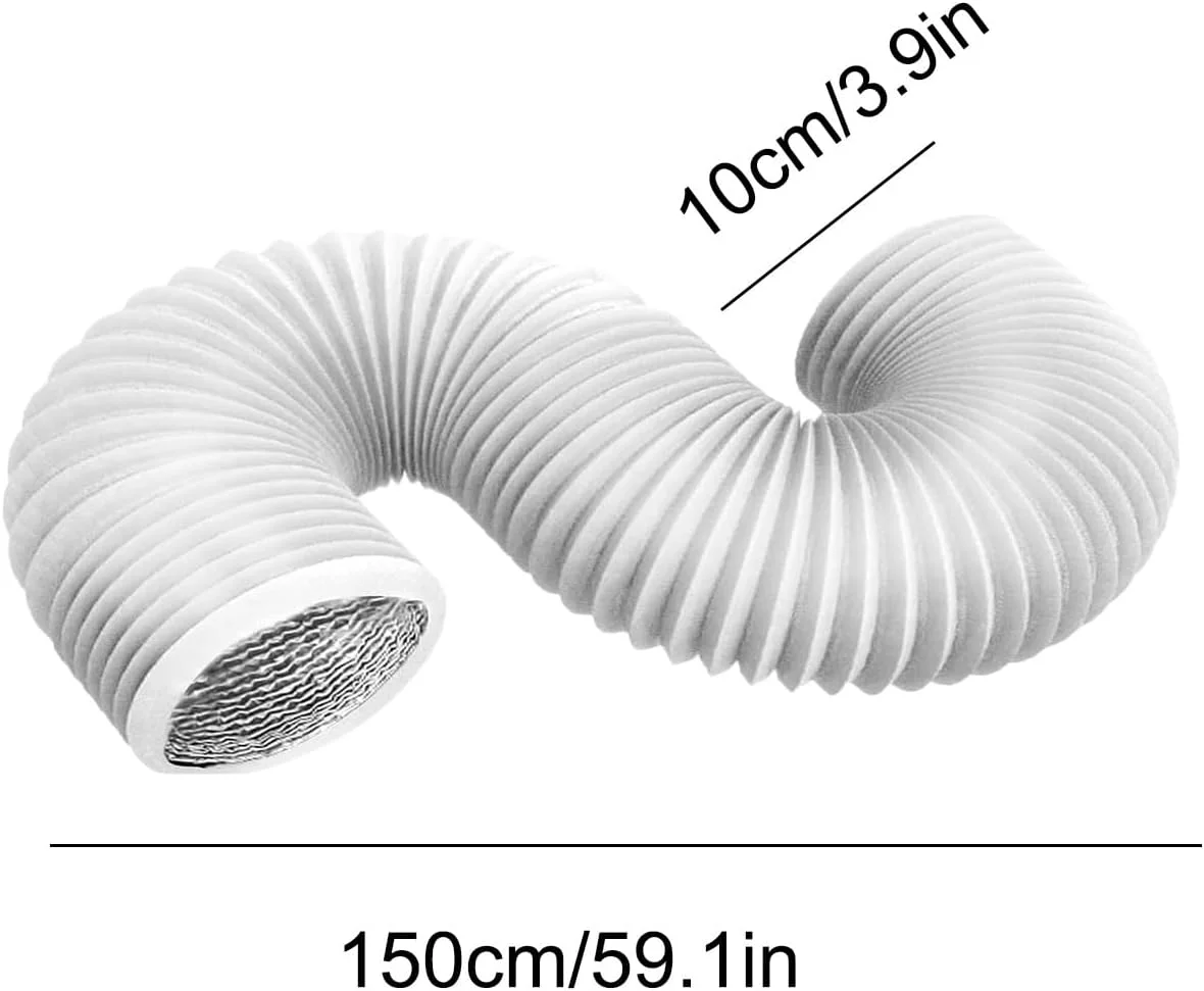 لوله هواکش خشک کن - کیت هواکش خشک کن داخلی | قطعات صفحه جایگزین نصب شده روی دیوار، اتصال دهنده برای فن های تهویه سقفی، گردش ماشین لباسشویی، خانه RV