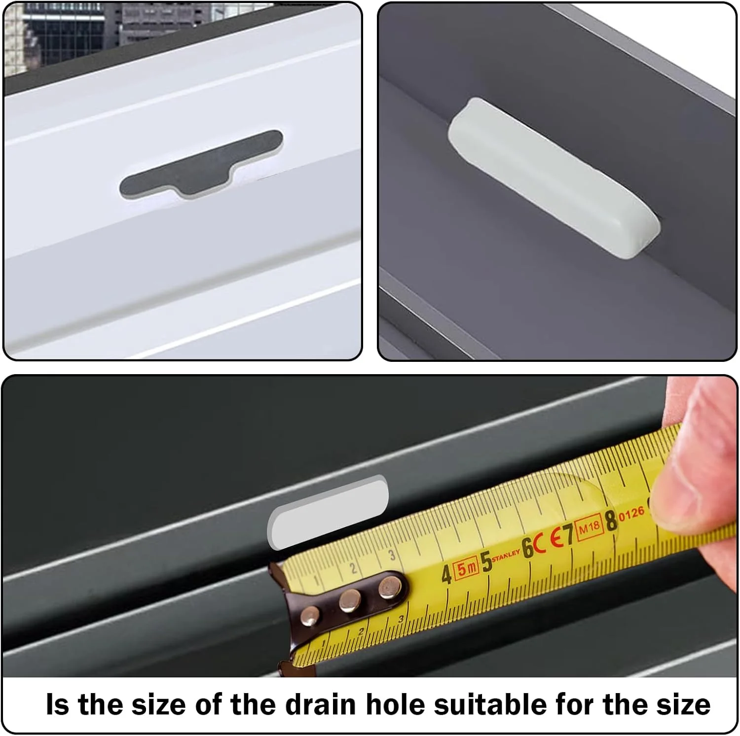 20 عدد روکش زهکشی پنجره، روکش دریچه پنجره، روکش های تزئینی سوراخ تخلیه پلاستیکی ABS، جایگزینی درپوش های انتهایی طاقچه پنجره، برای لوازم جانبی پنجره