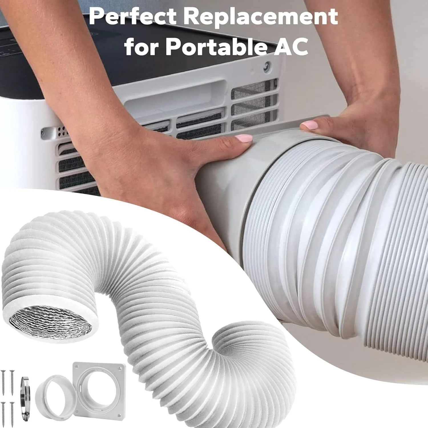 لوله هواکش خشک کن - کیت هواکش خشک کن داخلی | قطعات صفحه جایگزین نصب شده روی دیوار، اتصال دهنده برای فن های تهویه سقفی، گردش ماشین لباسشویی، خانه RV