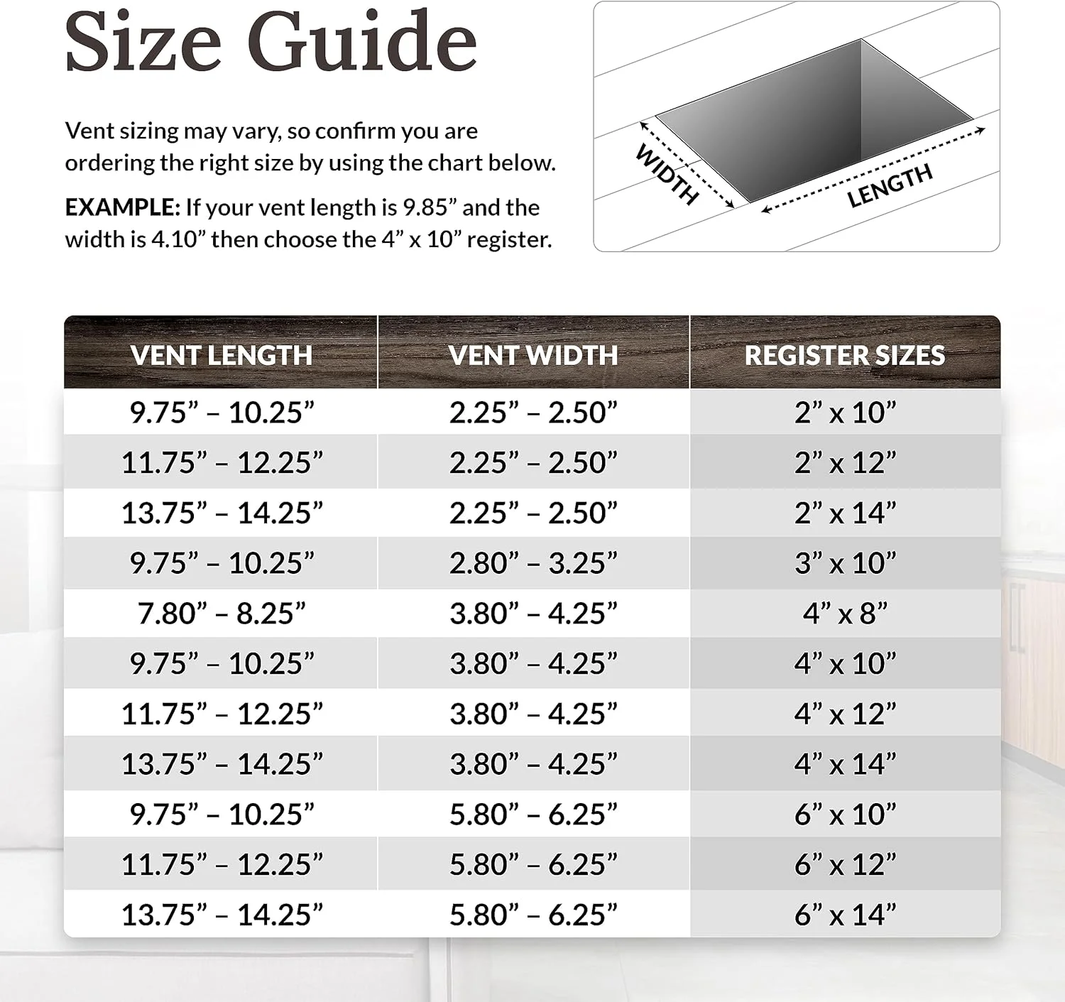 دکور گریتس دریچه دیواری طرح Oriental مدل AJH410-BLK، سایز 4x10 اینچ، مشکی بافت‌دار