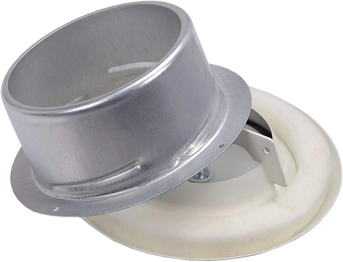 دریچه گرد سقفی دملو، دریچه دیسکی فلزی تنظیم شونده، هواکش سقفی قابل تنظیم در جهت عقربه های ساعت، دریچه مکش هوای فلزی (قطر: 100 میلی متر)