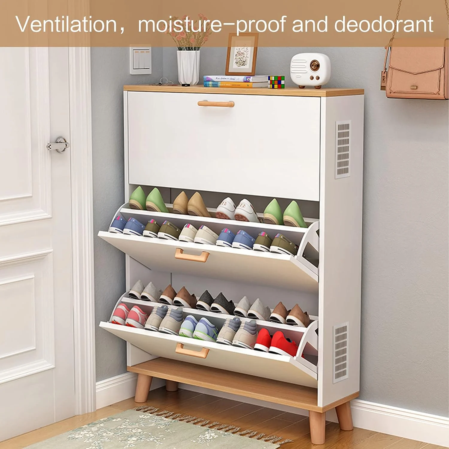 داسیوسو، 4 عدد روکش توری دریچه هوا، روکش های دریچه داخلی، توری های تهویه، دریچه های کابینت برای تهویه کمد لباس (80x300 میلی متر)