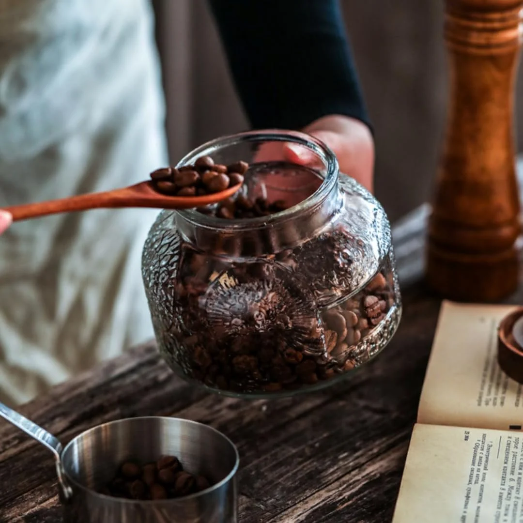 شیشه تزئینی قدیمی، ظرف شیشه ای نگهداری مواد غذایی، ظرف شیشه ای با درب برای انبار آشپزخانه مناسب برای نگهداری شیرینی، قهوه، چای، آجیل و شکر (آفتابگردان)