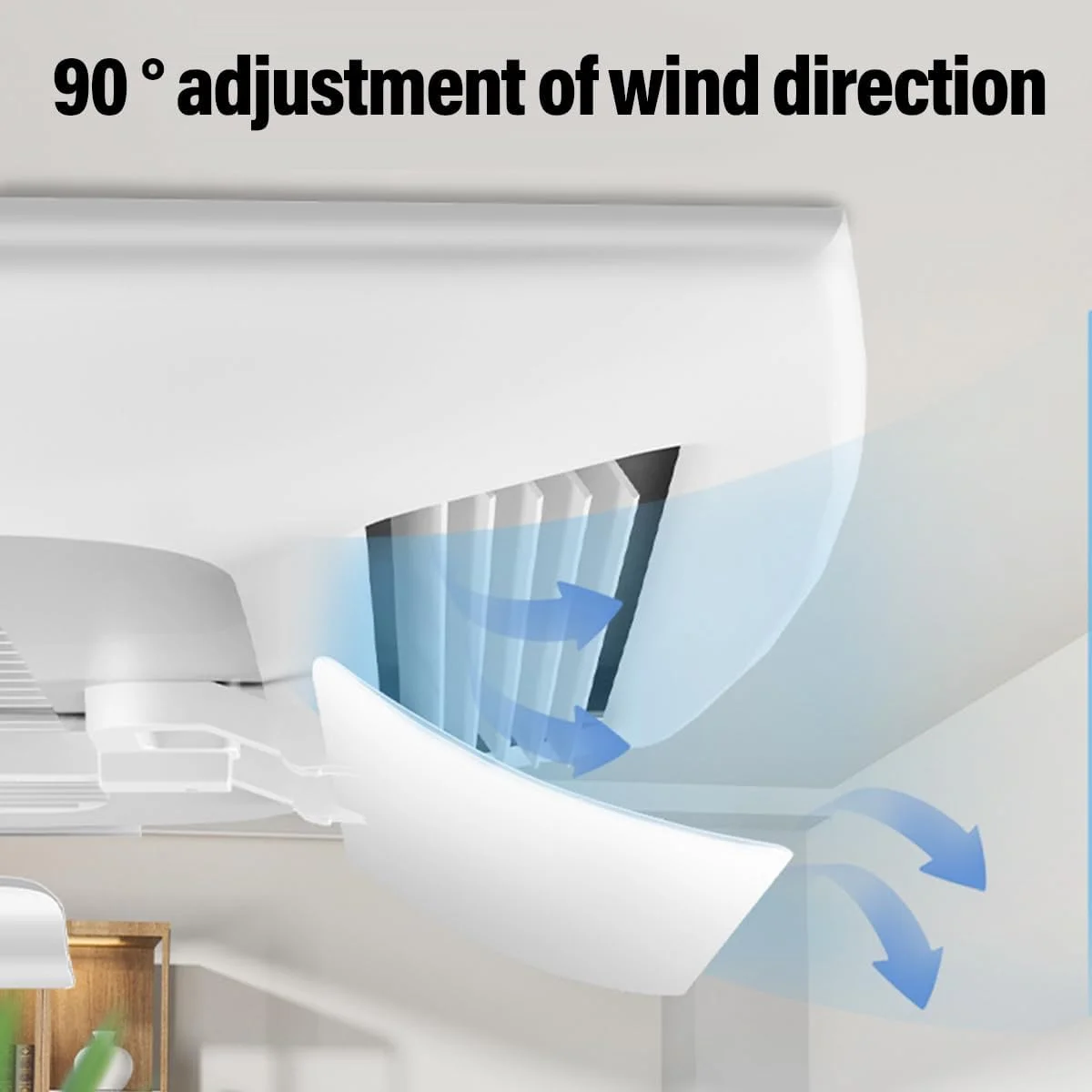 منحرف کننده جریان هوای کولر گازی ECVV، با قابلیت جمع شدن 75-93 سانتی متر، منحرف کننده دریچه مینی اسپلیت، قابل تنظیم 90 درجه، محافظ باد یکپارچه، محافظ ضد وزش مستقیم، ضد تراکم، دریچه باد برای کولرهای گازی مرکزی
