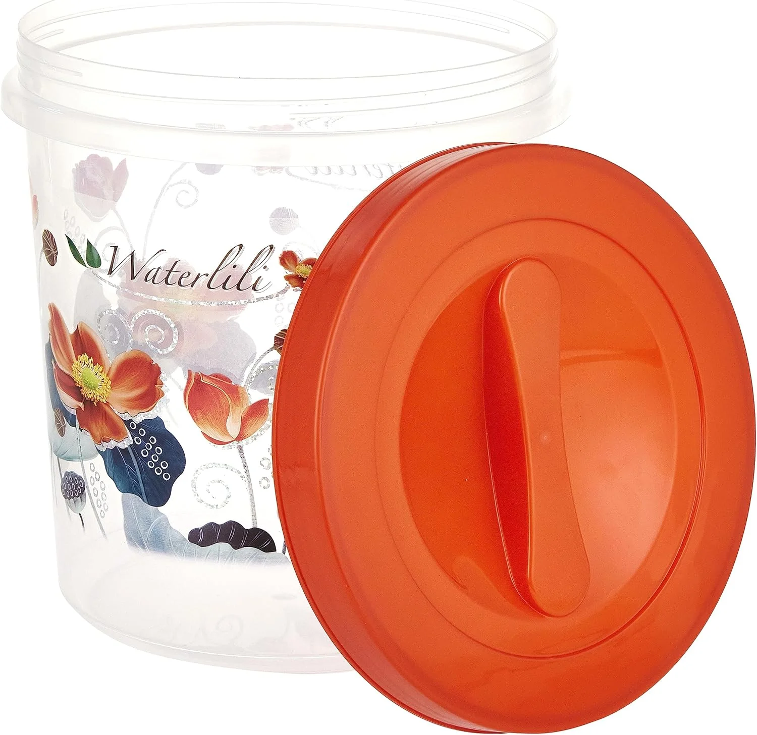 Nakoda Delite Storage Container Set 3-Pieces, Clear/Red