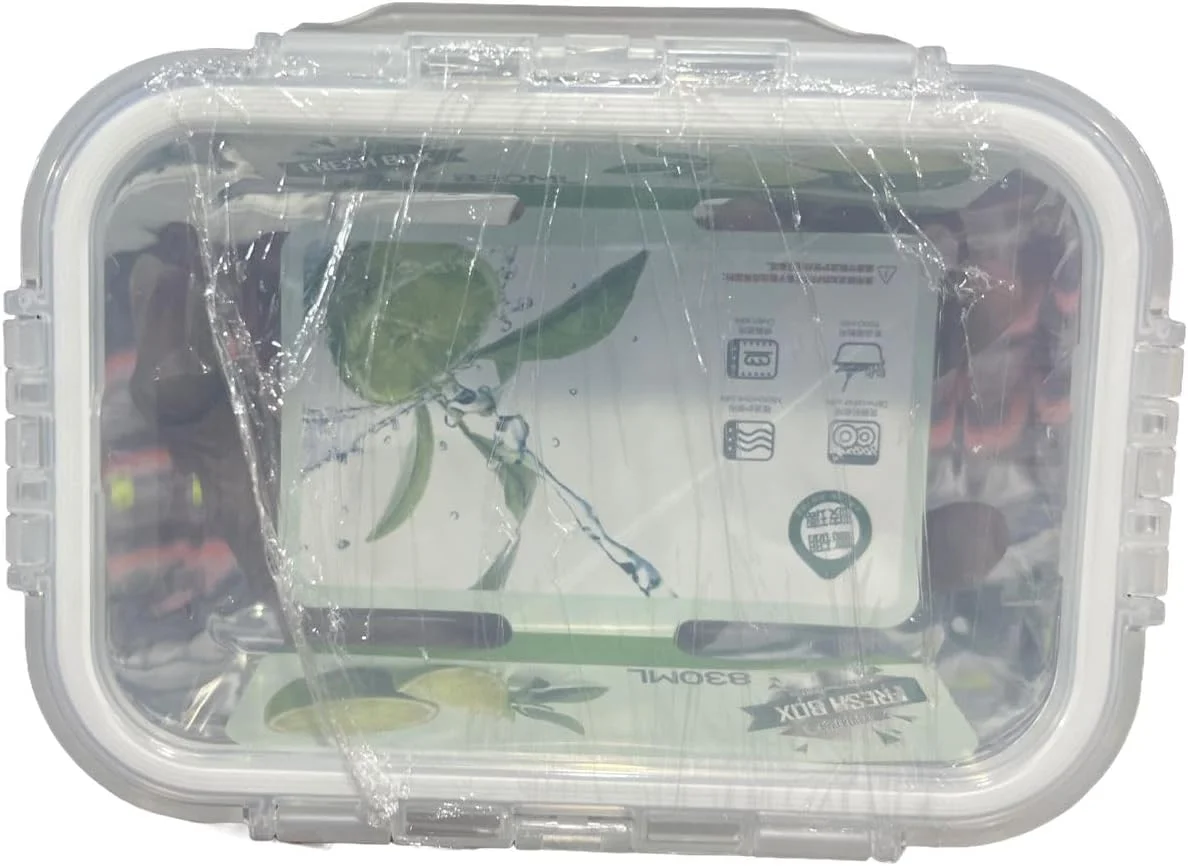 ظرف نگهداری غذا شیشه ای 830 میلی لیتری مناسب آشپزخانه – درب پلاستیکی محکم، جعبه نگهداری غذا برای ناهار، باقیمانده غذا، تنقلات و سازماندهی مواد غذایی