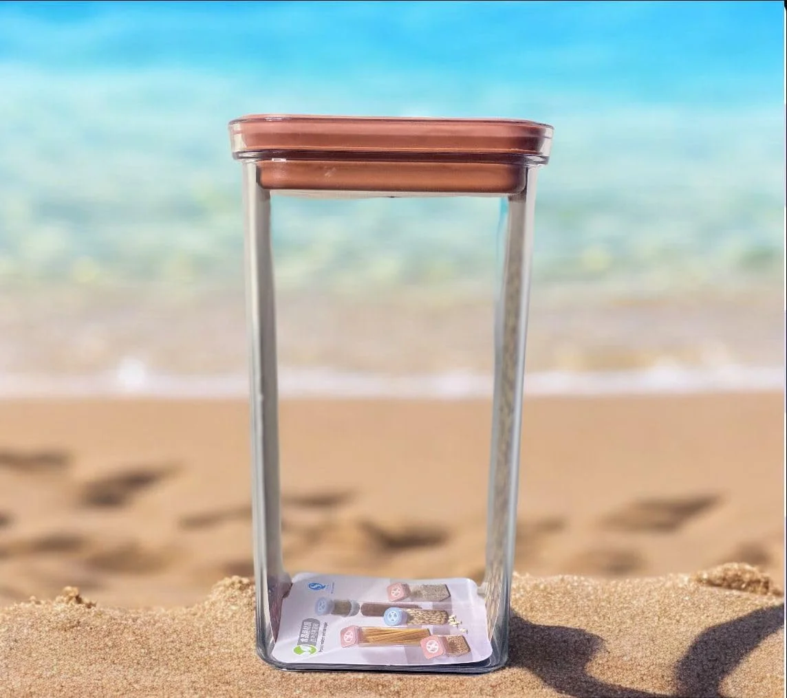 ظرف نگهداری مواد غذایی 1.2 لیتری، ظروف پلاستیکی بدون BPA برای نگهداری غلات، مناسب برای سازماندهی آشپزخانه و کابینت، دارای درب های بادوام و برچسب و ماژیک